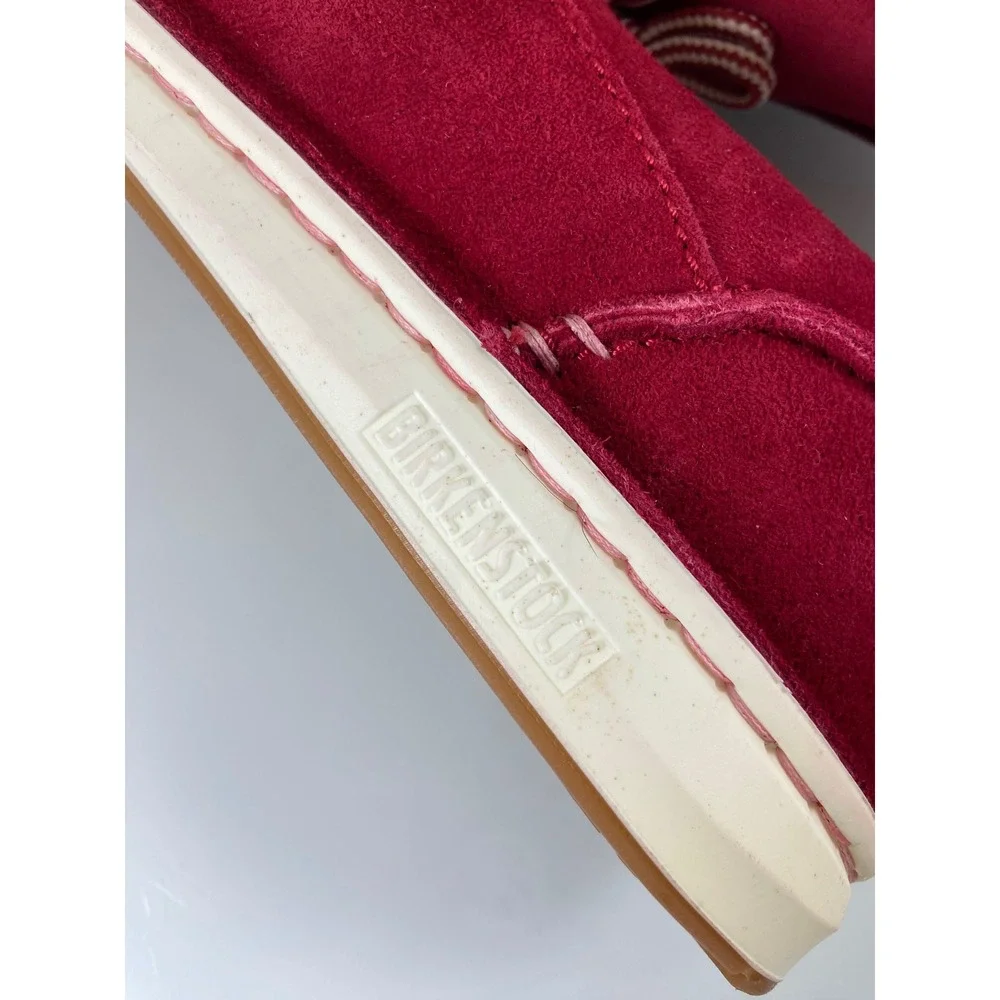 Birkenstock Men's US 12 EU 45 Pasadena Red Suede Veloursleder‎ Lace Up Shoes NEW